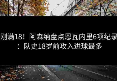 刚满18！阿森纳盘点恩瓦内里6项纪录：队史18岁前攻入进球最多
