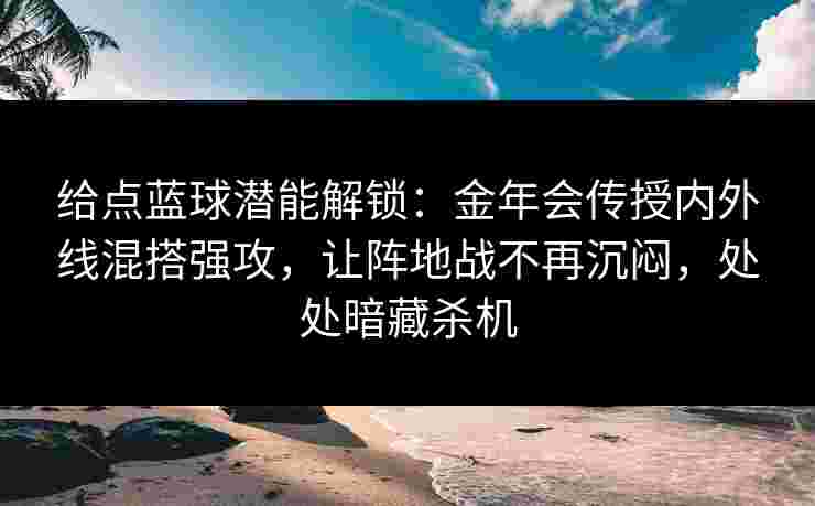 给点蓝球潜能解锁：金年会传授内外线混搭强攻，让阵地战不再沉闷，处处暗藏杀机